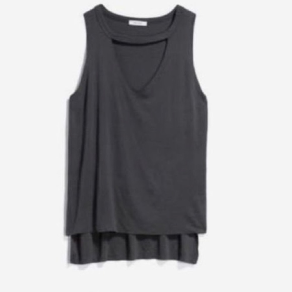 MOF REF | High-Low Ribbed Tank Top - Picture 2 of 3